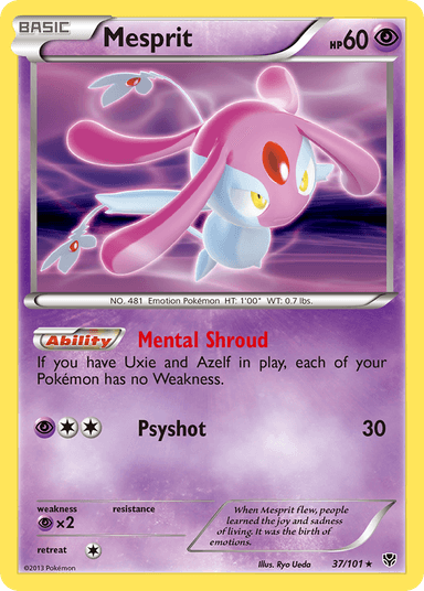 Carta Mesprit 37/101 do set Plasma Blast — Pokémon TCG | Bynx