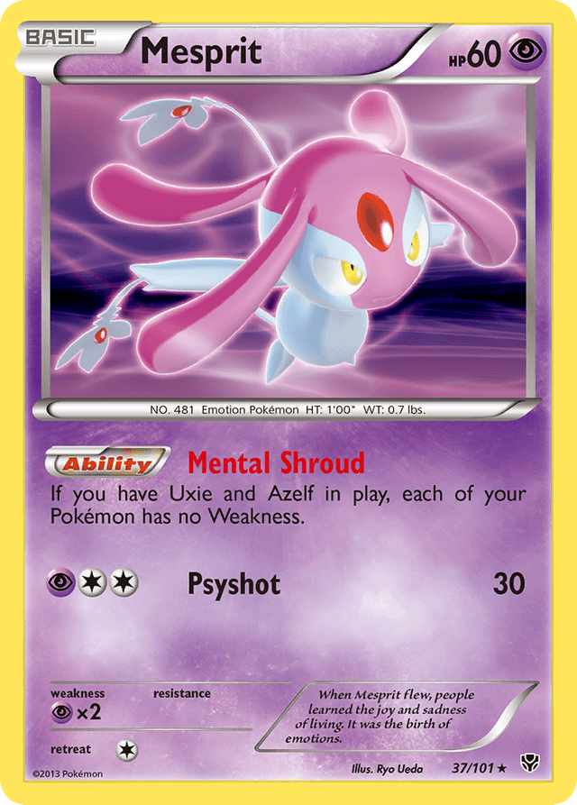 Carta Mesprit 37/101 do set Plasma Blast — Pokémon TCG | Bynx