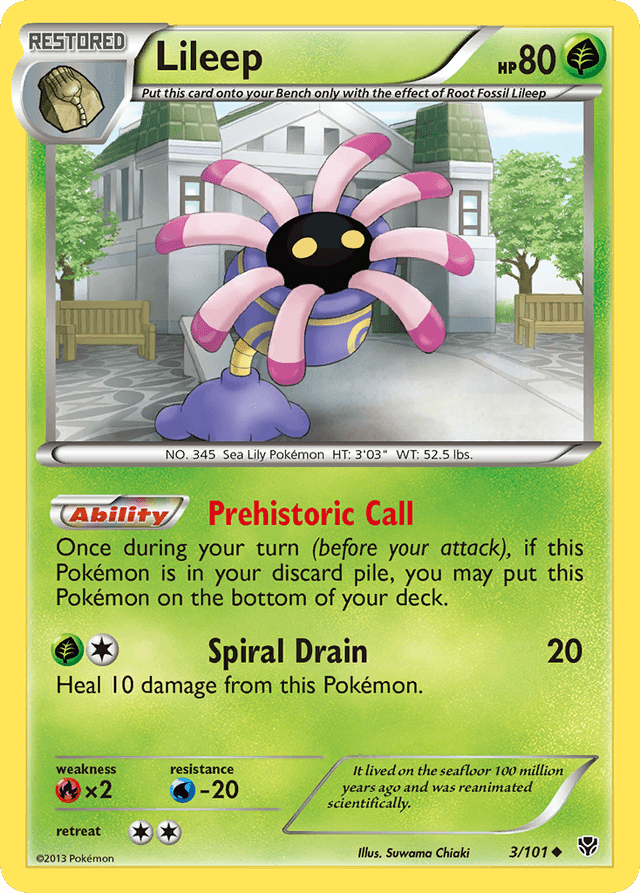 Carta Lileep 3/101 do set Plasma Blast — Pokémon TCG | Bynx