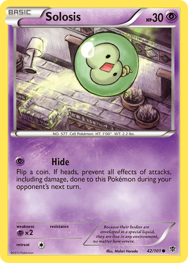 Carta Solosis 42/101 do set Plasma Blast — Pokémon TCG | Bynx