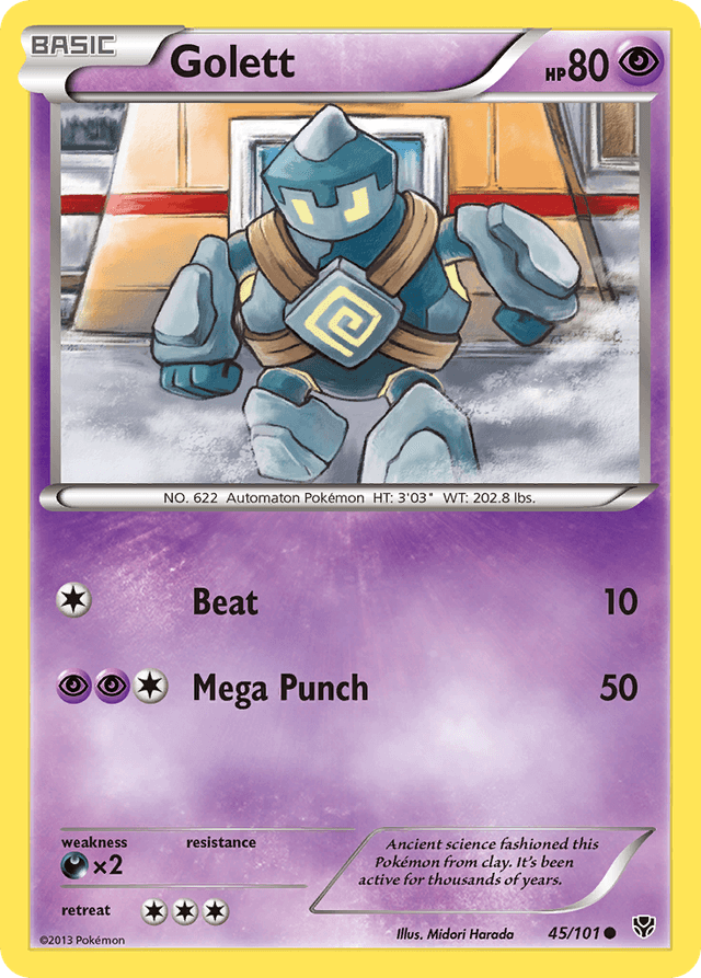 Carta Golett 45/101 do set Plasma Blast — Pokémon TCG | Bynx