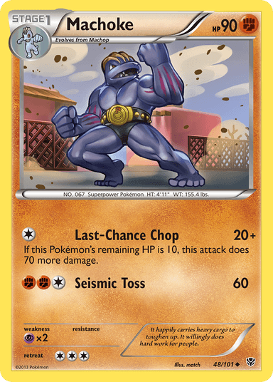 Carta Machoke 48/101 do set Plasma Blast — Pokémon TCG | Bynx