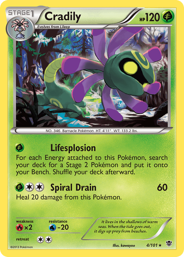 Carta Cradily 4/101 do set Plasma Blast — Pokémon TCG | Bynx