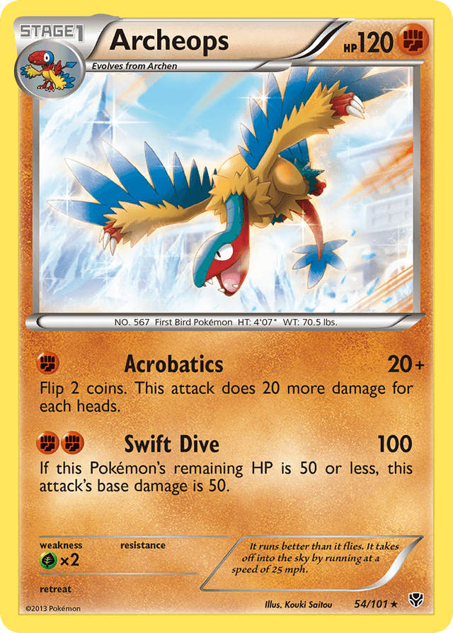 Carta Archeops 54/101 do set Plasma Blast — Pokémon TCG | Bynx