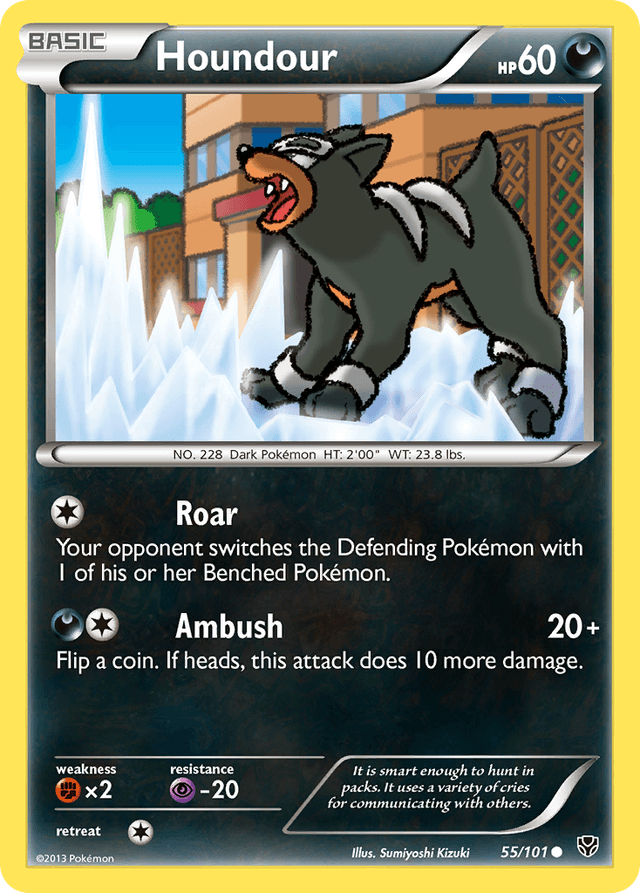 Carta Houndour 55/101 do set Plasma Blast — Pokémon TCG | Bynx