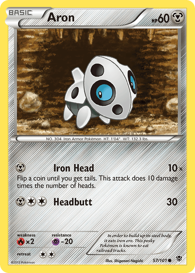 Carta Aron 57/101 do set Plasma Blast — Pokémon TCG | Bynx