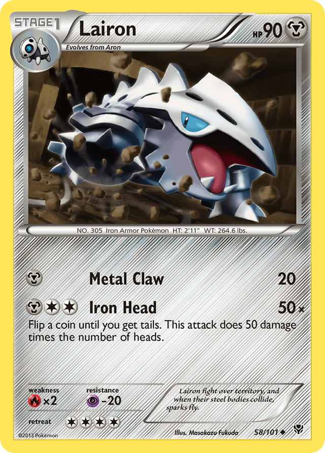 Carta Lairon 58/101 do set Plasma Blast — Pokémon TCG | Bynx