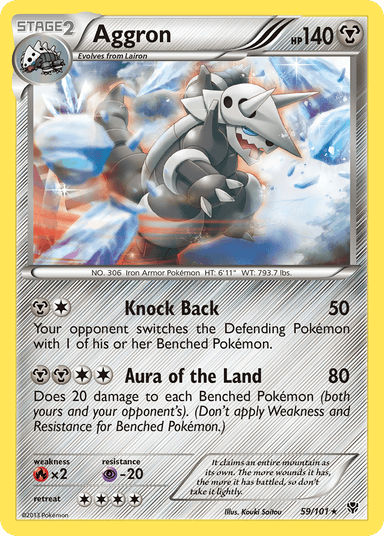 Carta Aggron 59/101 do set Plasma Blast — Pokémon TCG | Bynx