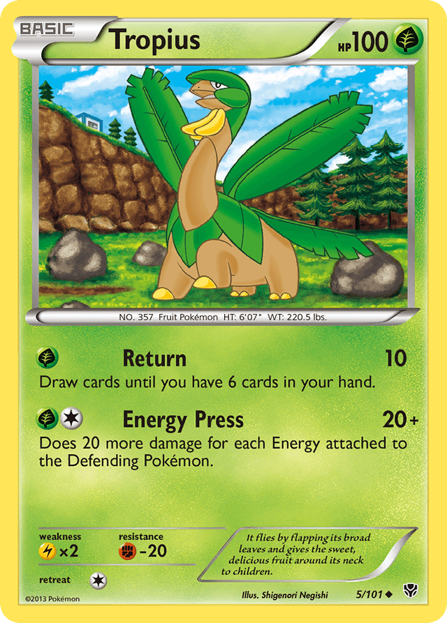 Carta Tropius 5/101 do set Plasma Blast — Pokémon TCG | Bynx