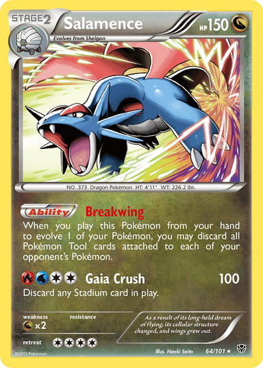Carta Salamence 64/101 do set Plasma Blast — Pokémon TCG | Bynx