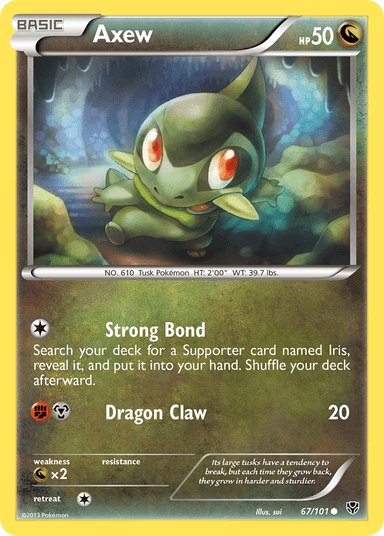 Carta Axew 67/101 do set Plasma Blast — Pokémon TCG | Bynx