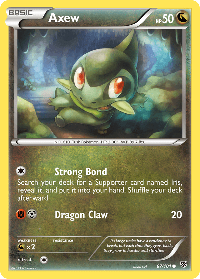Carta Axew 67/101 do set Plasma Blast — Pokémon TCG | Bynx