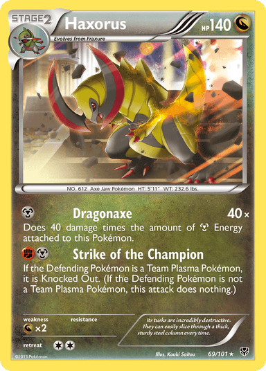 Carta Haxorus 69/101 do set Plasma Blast — Pokémon TCG | Bynx