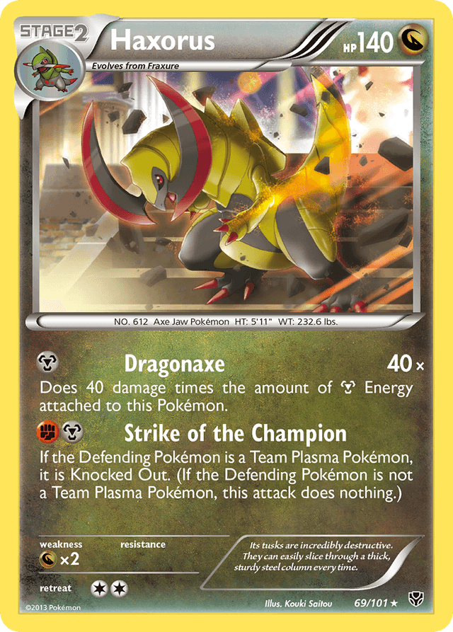 Carta Haxorus 69/101 do set Plasma Blast — Pokémon TCG | Bynx