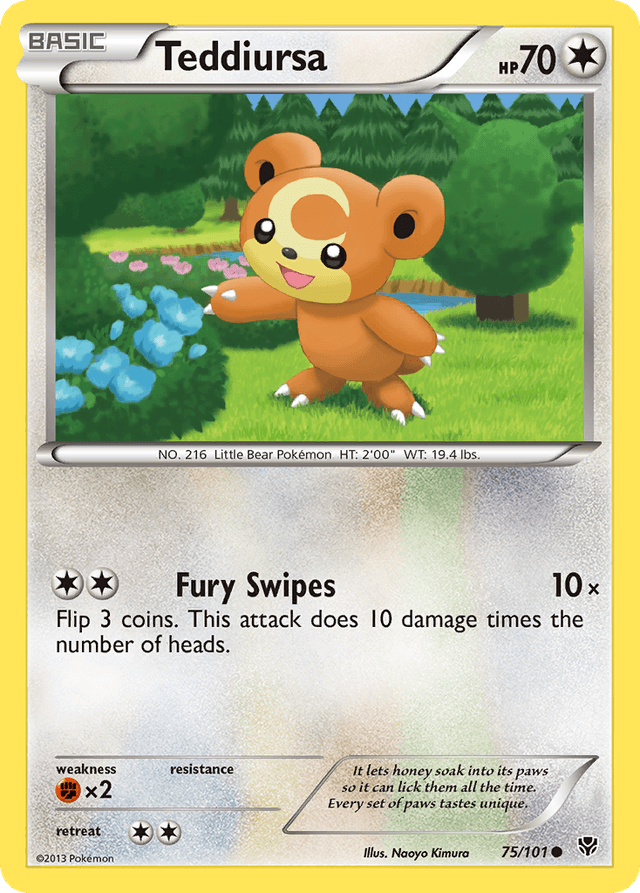 Carta Teddiursa 75/101 do set Plasma Blast — Pokémon TCG | Bynx