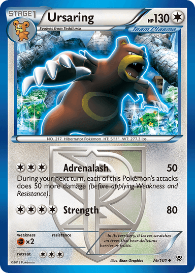 Carta Ursaring 76/101 do set Plasma Blast — Pokémon TCG | Bynx