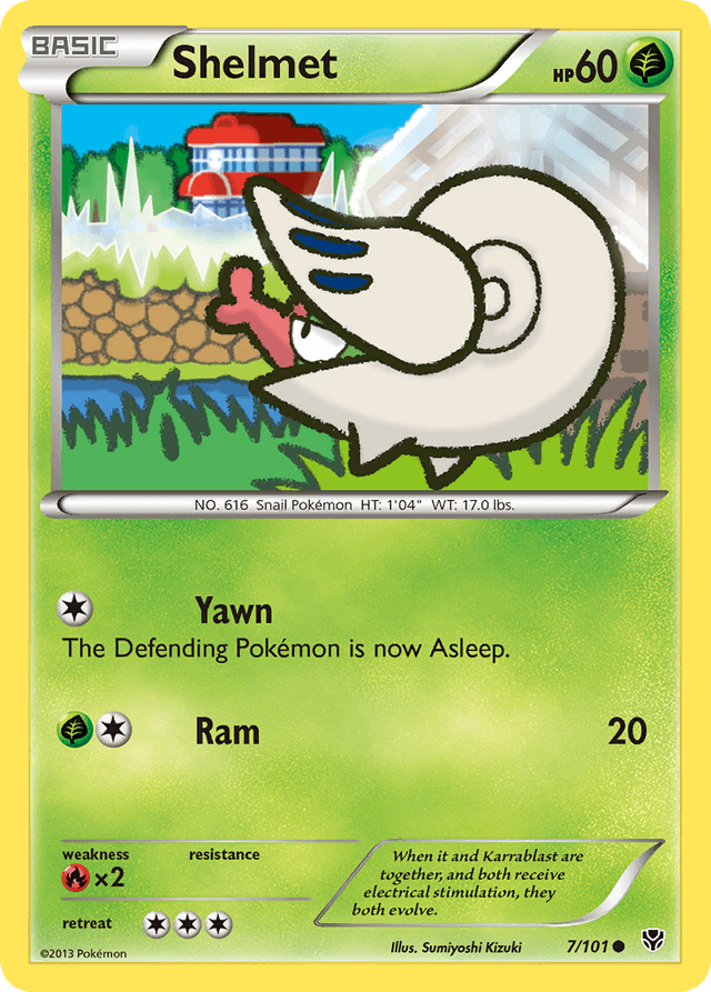 Carta Shelmet 7/101 do set Plasma Blast — Pokémon TCG | Bynx