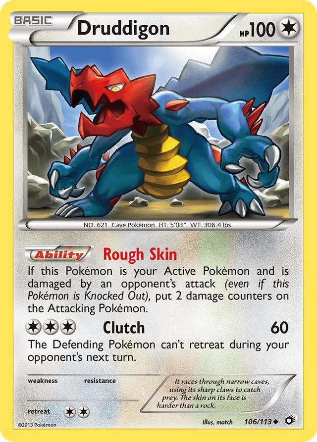 Carta Druddigon 106/113 do set Legendary Treasures — Pokémon TCG | Bynx
