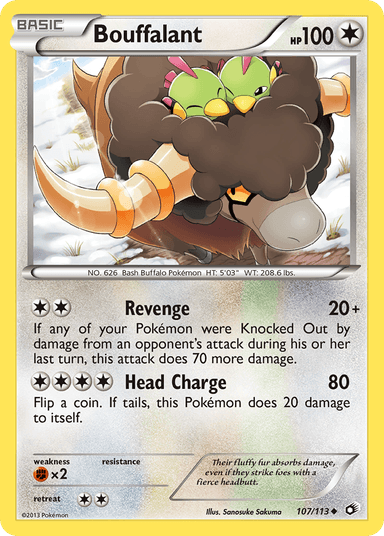 Carta Bouffalant 107/113 do set Legendary Treasures — Pokémon TCG | Bynx