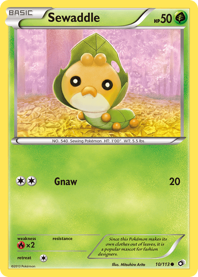 Carta Sewaddle 10/113 do set Legendary Treasures — Pokémon TCG | Bynx