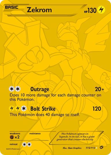 Carta Zekrom 115/113 do set Legendary Treasures — Pokémon TCG | Bynx
