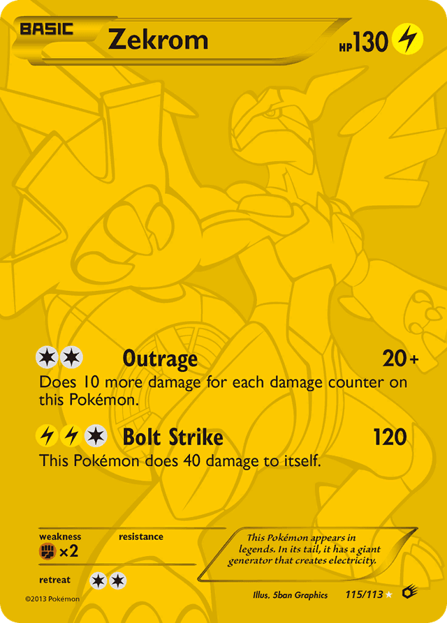 Carta Zekrom 115/113 do set Legendary Treasures — Pokémon TCG | Bynx