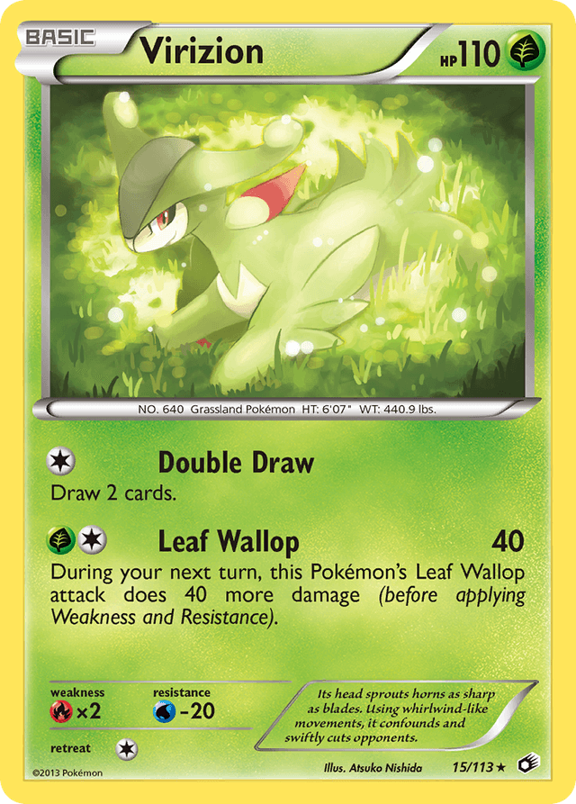 Carta Virizion 15/113 do set Legendary Treasures — Pokémon TCG | Bynx
