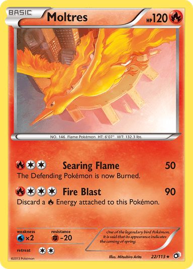 Carta Moltres 22/113 do set Legendary Treasures — Pokémon TCG | Bynx
