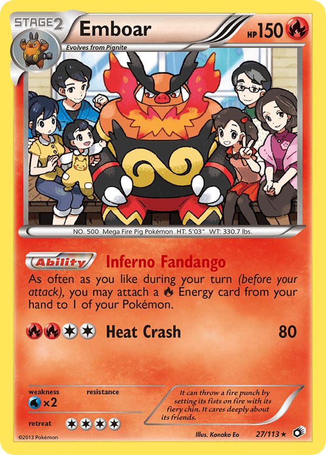 Carta Emboar 27/113 do set Legendary Treasures — Pokémon TCG | Bynx