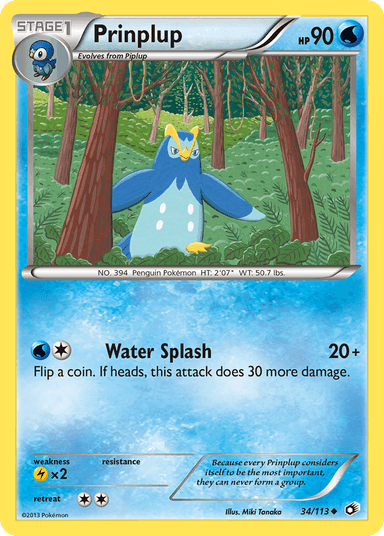 Carta Prinplup 34/113 do set Legendary Treasures — Pokémon TCG | Bynx