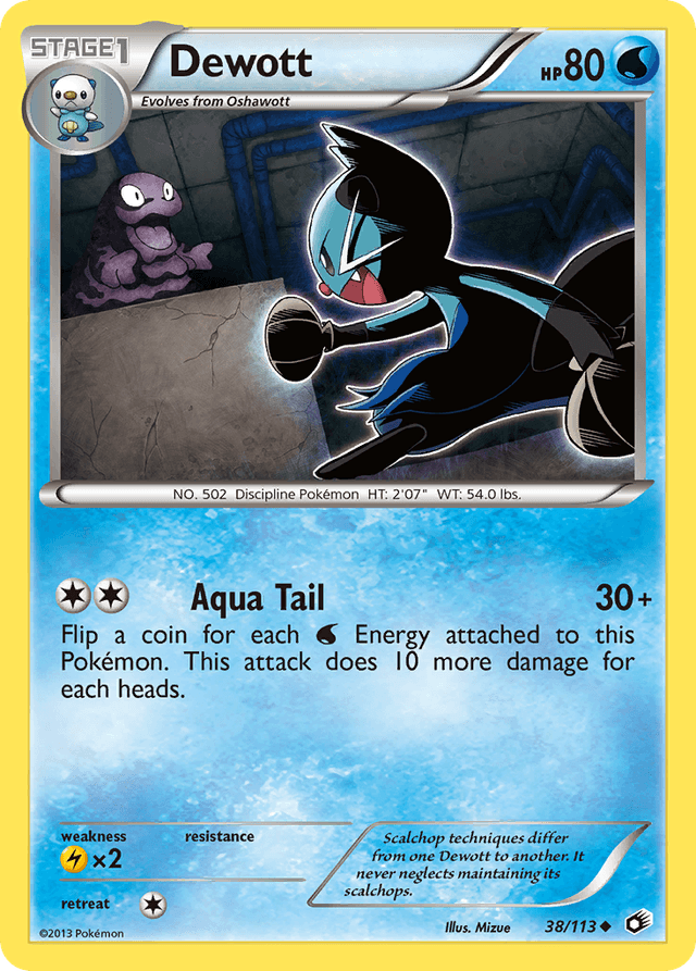 Carta Dewott 38/113 do set Legendary Treasures — Pokémon TCG | Bynx