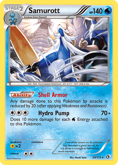 Carta Samurott 39/113 do set Legendary Treasures — Pokémon TCG | Bynx