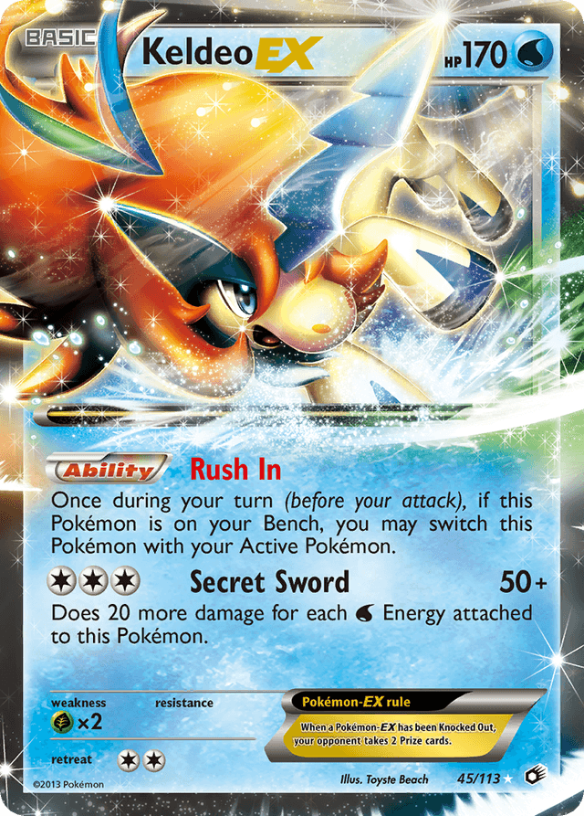 Carta Keldeo-EX 45/113 do set Legendary Treasures — Pokémon TCG | Bynx
