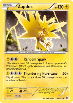 Zapdos 46/113 — Tesouros Lendários