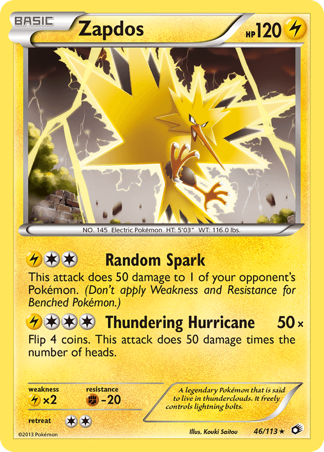 Carta Zapdos 46/113 do set Legendary Treasures — Pokémon TCG | Bynx