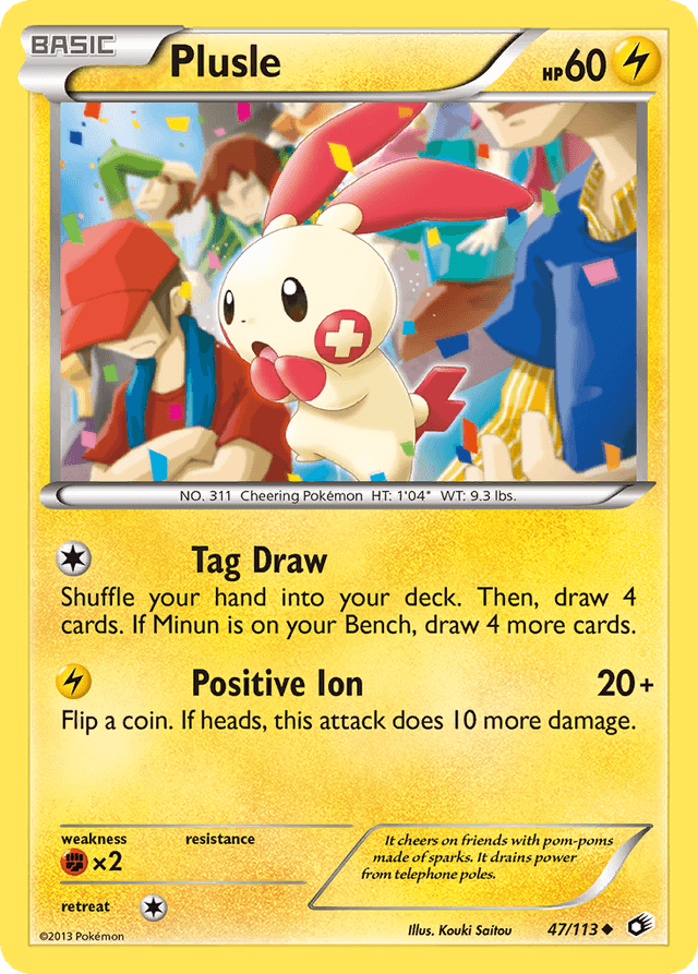 Carta Plusle 47/113 do set Legendary Treasures — Pokémon TCG | Bynx