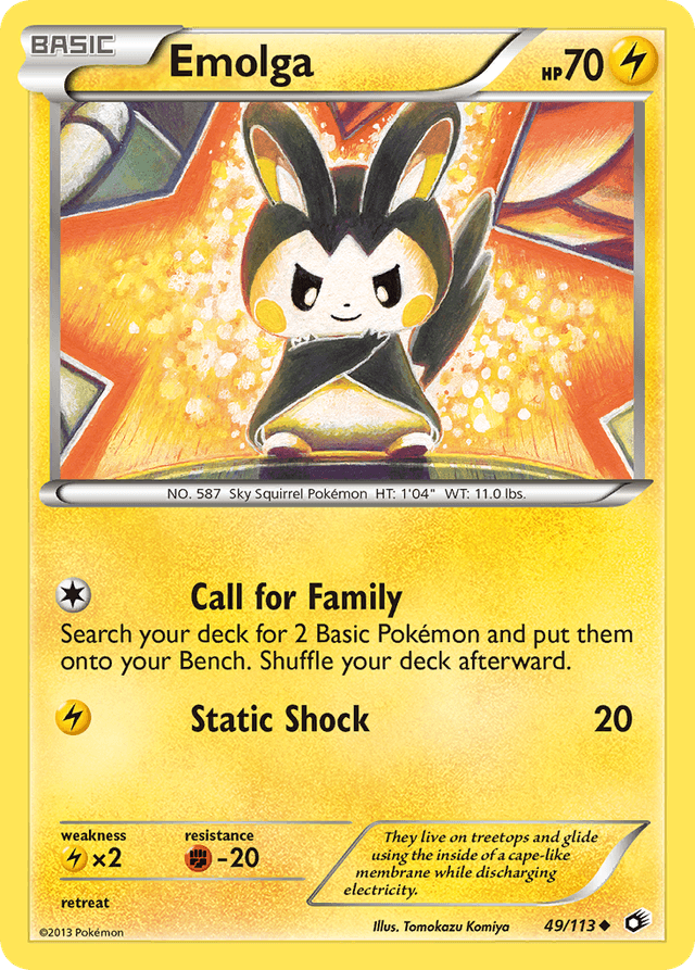 Carta Emolga 49/113 do set Legendary Treasures — Pokémon TCG | Bynx