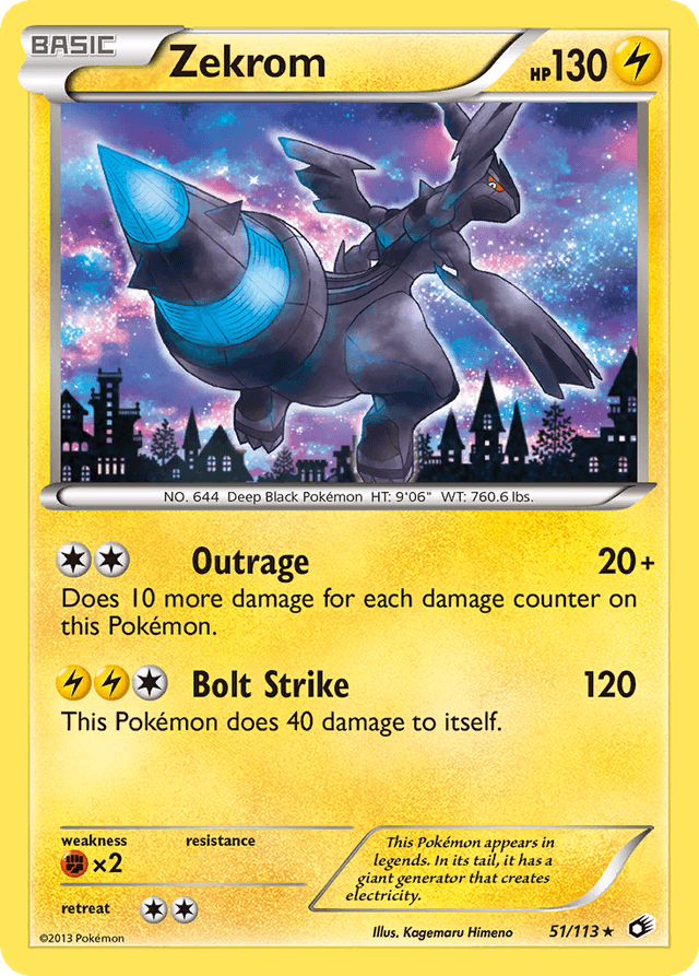Carta Zekrom 51/113 do set Legendary Treasures — Pokémon TCG | Bynx