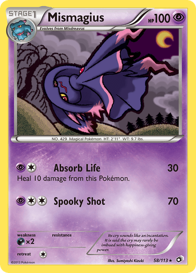 Carta Mismagius 58/113 do set Legendary Treasures — Pokémon TCG | Bynx