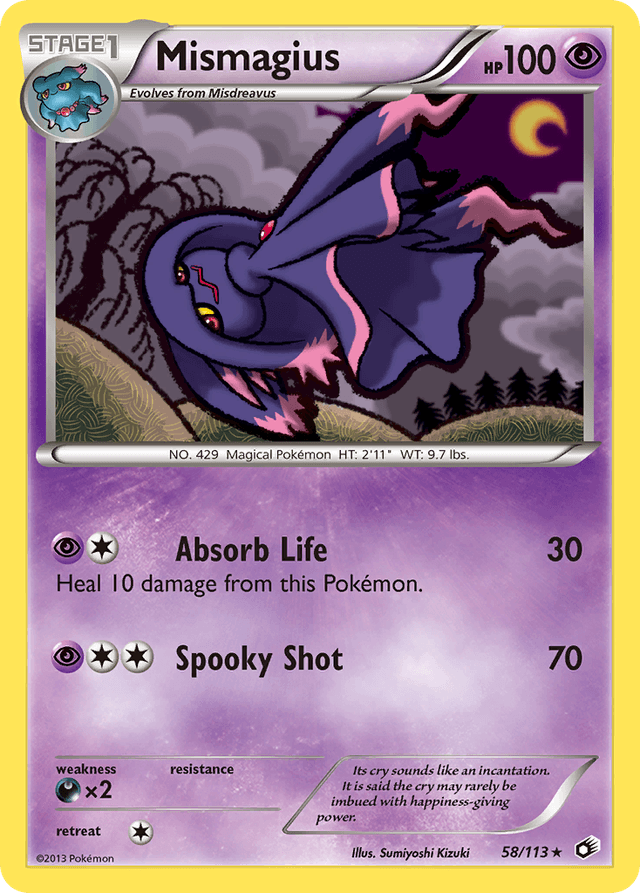 Carta Mismagius 58/113 do set Legendary Treasures — Pokémon TCG | Bynx