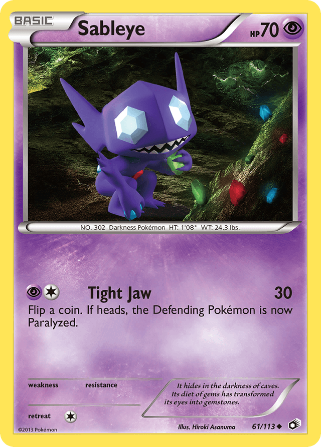 Carta Sableye 61/113 do set Legendary Treasures — Pokémon TCG | Bynx