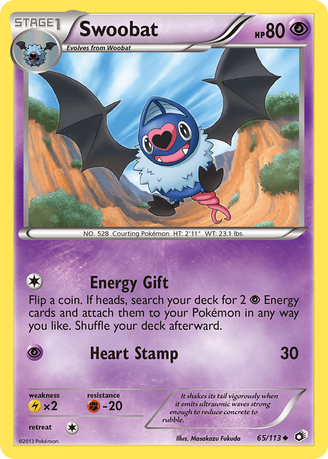 Carta Swoobat 65/113 do set Legendary Treasures — Pokémon TCG | Bynx