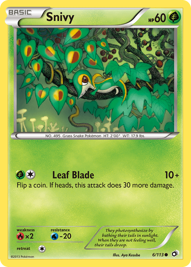 Carta Snivy 6/113 do set Legendary Treasures — Pokémon TCG | Bynx