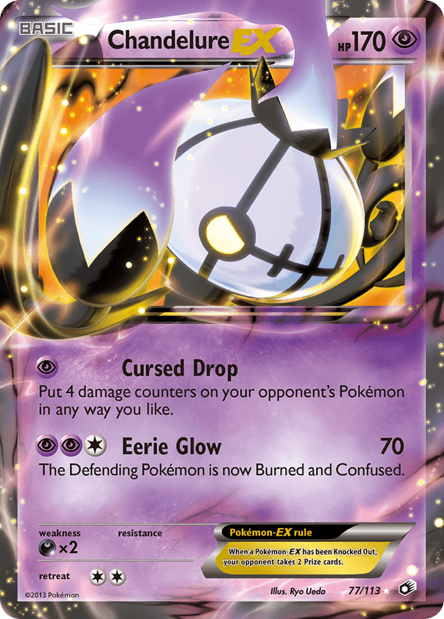 Carta Chandelure-EX 77/113 do set Legendary Treasures — Pokémon TCG | Bynx