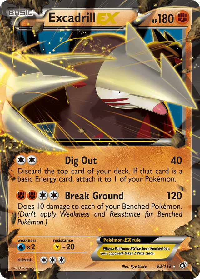 Carta Excadrill-EX 82/113 do set Legendary Treasures — Pokémon TCG | Bynx