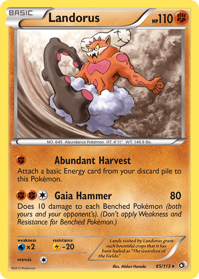 Carta Landorus 85/113 do set Legendary Treasures — Pokémon TCG | Bynx