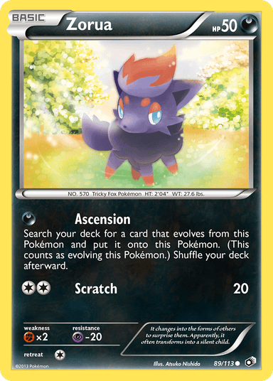 Carta Zorua 89/113 do set Legendary Treasures — Pokémon TCG | Bynx