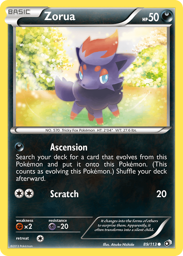 Carta Zorua 89/113 do set Legendary Treasures — Pokémon TCG | Bynx
