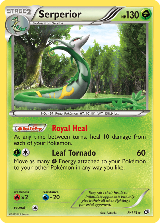 Carta Serperior 8/113 do set Legendary Treasures — Pokémon TCG | Bynx