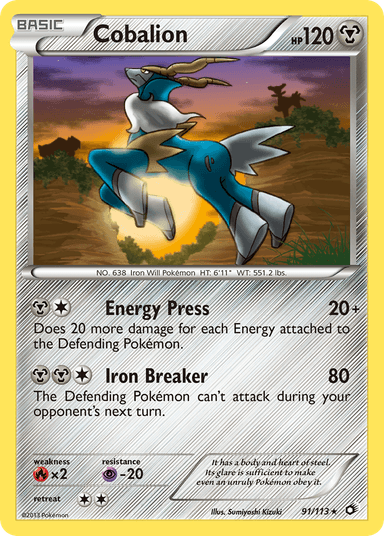 Carta Cobalion 91/113 do set Legendary Treasures — Pokémon TCG | Bynx